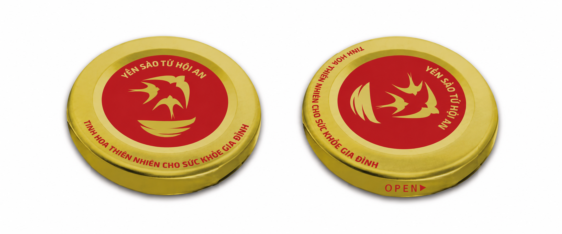 Printed gold tinplate lid finish examples
