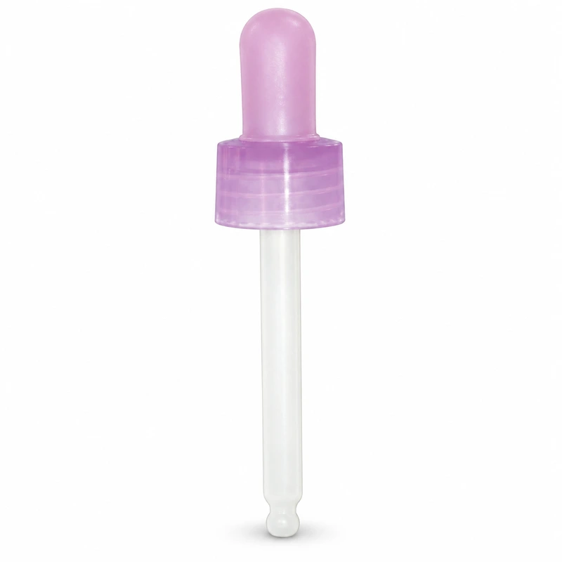 Lavender bulb with translucent lavender stepped collar and rounded tip