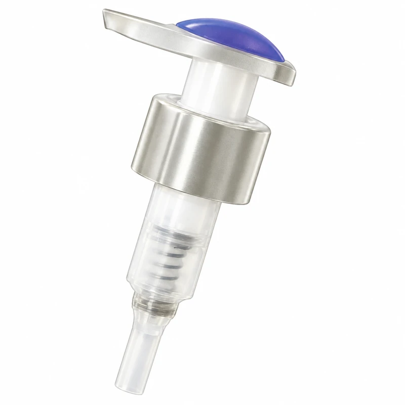 L2-16A: Silver-tone collar and actuator with a blue-purple top insert