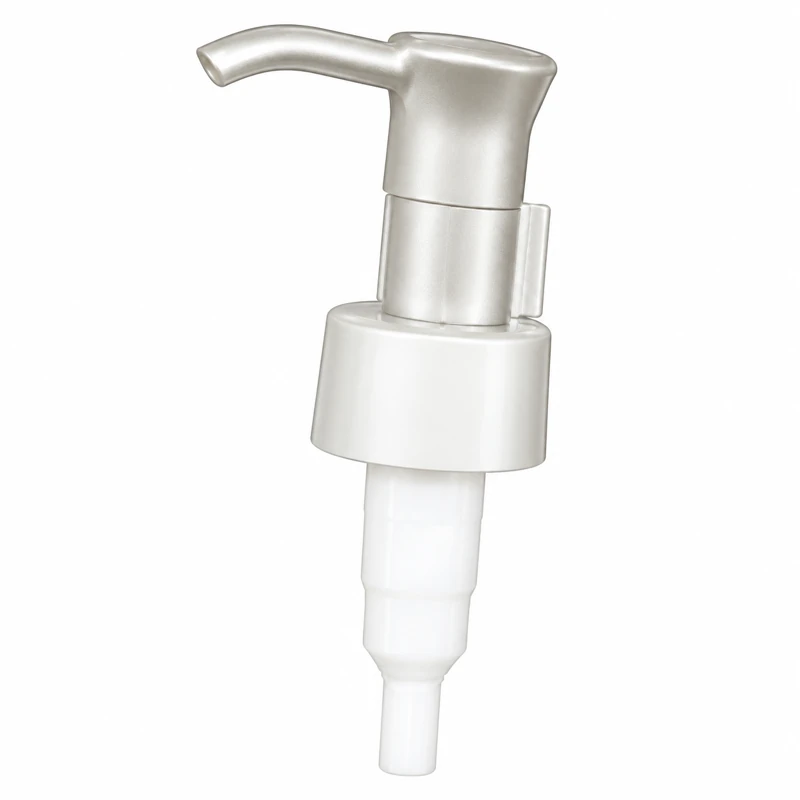 L3-10: Satin silver-tone actuator and upper sleeve with a white collar