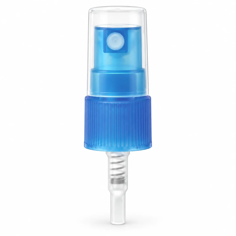 FMA-01 / Reference 06 - 15/415: Blue sprayer with ribbed blue collar and clear cap