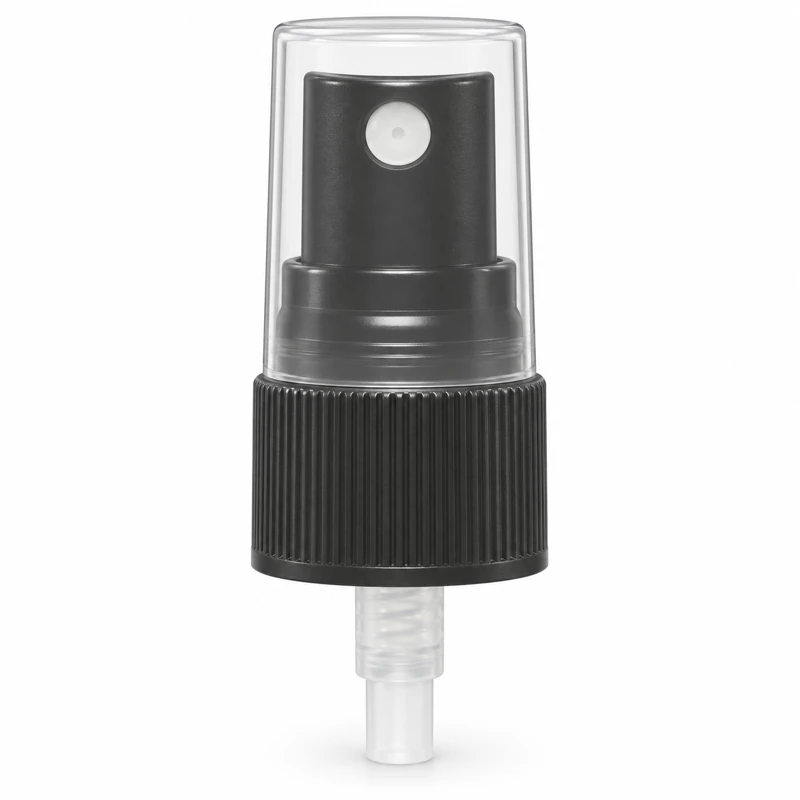 FMA-01 / Reference 20 - 20/415: Dark-gray sprayer with a tall ribbed collar and clear cap
