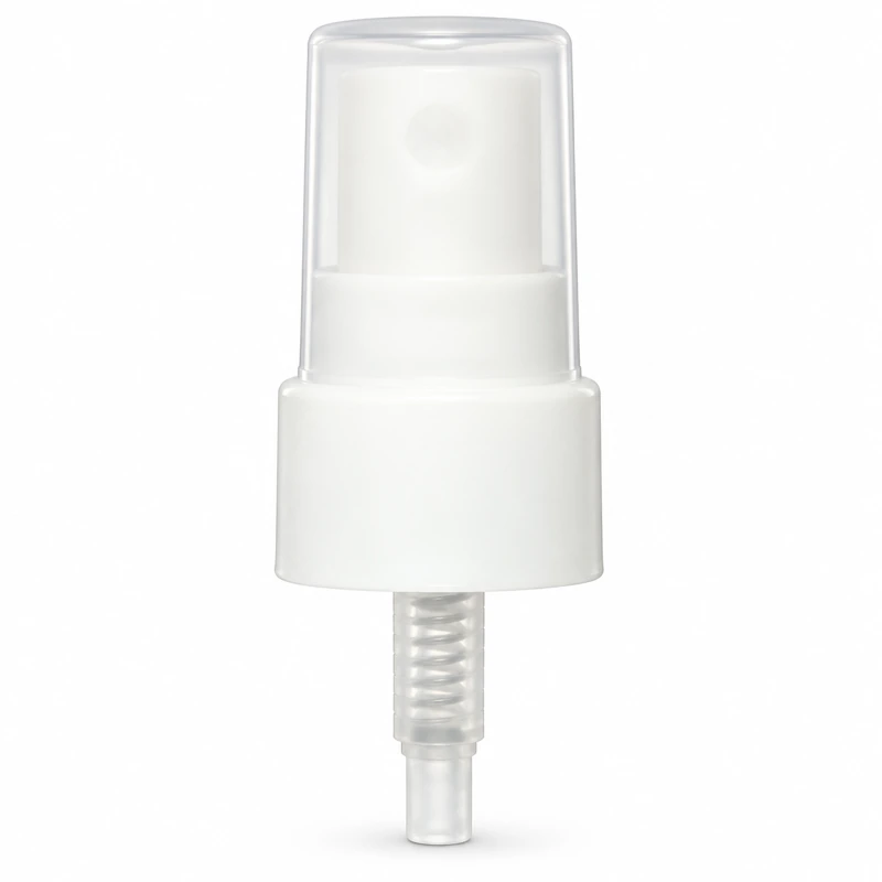 FMA-01 / Reference 23 - 22/410s: White sprayer with a smooth collar and tall translucent cap