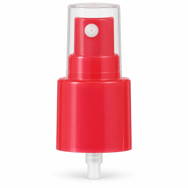 FMA-01 / Reference 27 - 24/415: Red sprayer with a tall red collar and clear cap