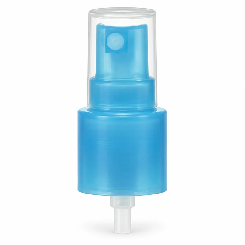 FMA-01 / Reference 28 - 24/415s: Blue sprayer with a smooth blue collar and clear cap