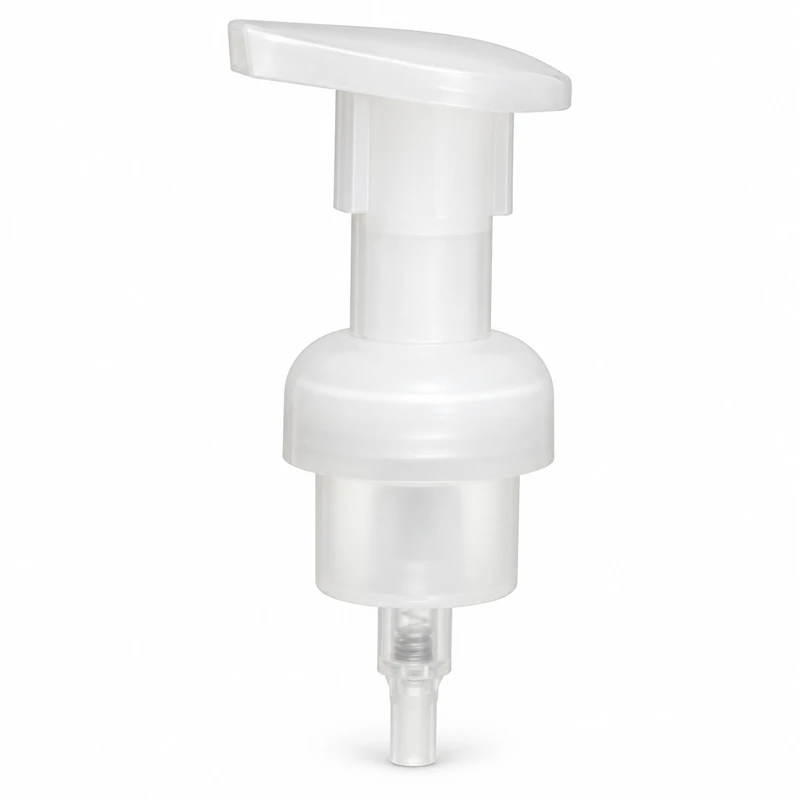 TFP-33: White uncapped foaming pump with broad flat actuator