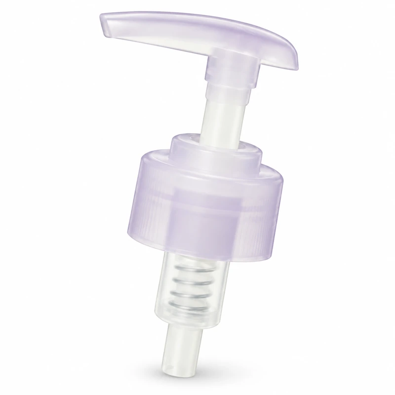 L1-19: Pale purple arched actuator and translucent purple collar