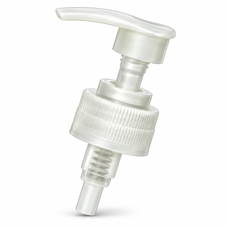 L1-5: Pale translucent actuator with a ribbed translucent collar