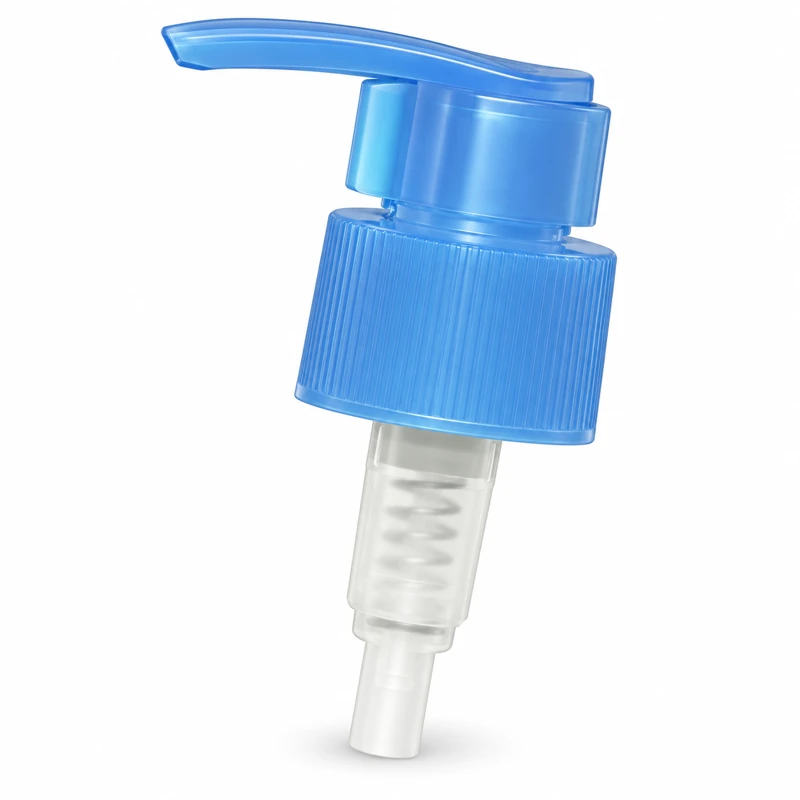 L1-5AC / blue: Blue long angular actuator and blue ribbed collar