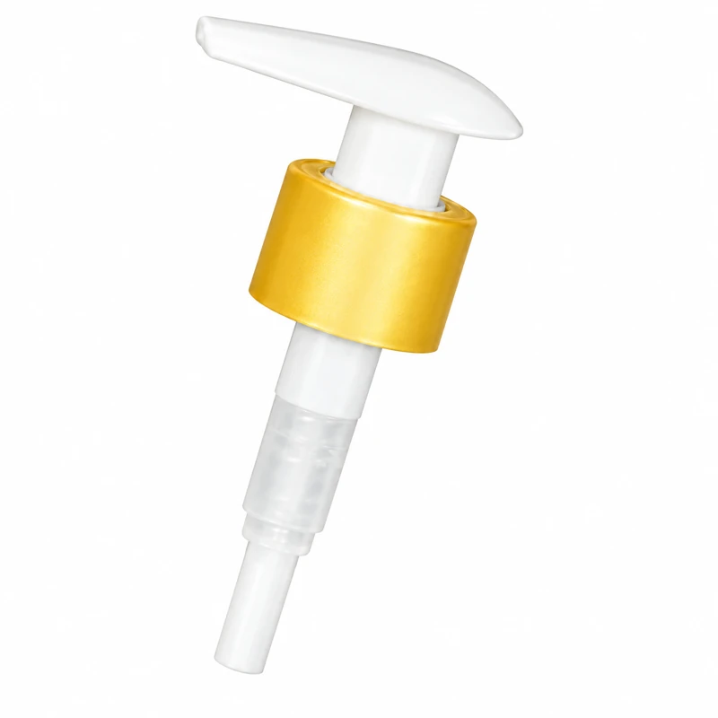 L2-9A: White actuator with a satin gold-tone collar