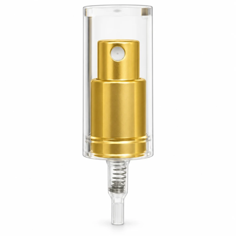 Reference 13 · 10mm: Gold-tone narrow sprayer with clear overcap