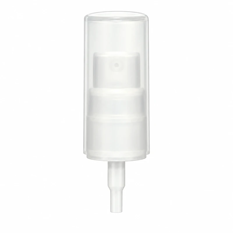Reference 02 · 13/415: White sprayer beneath a milky translucent overcap