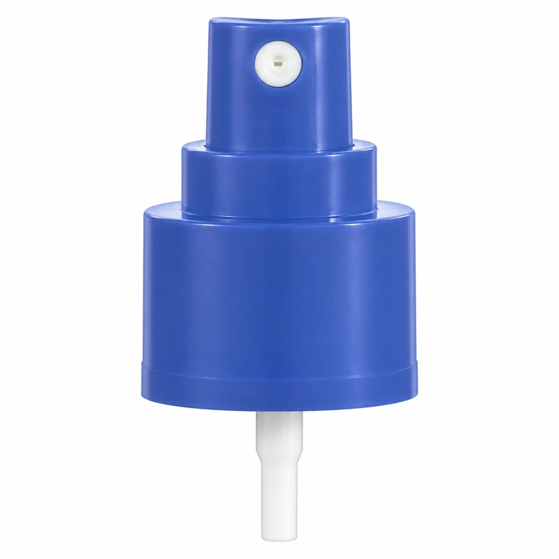Reference 17 · 24/410d: Blue sprayer with a broad collar, shown uncapped