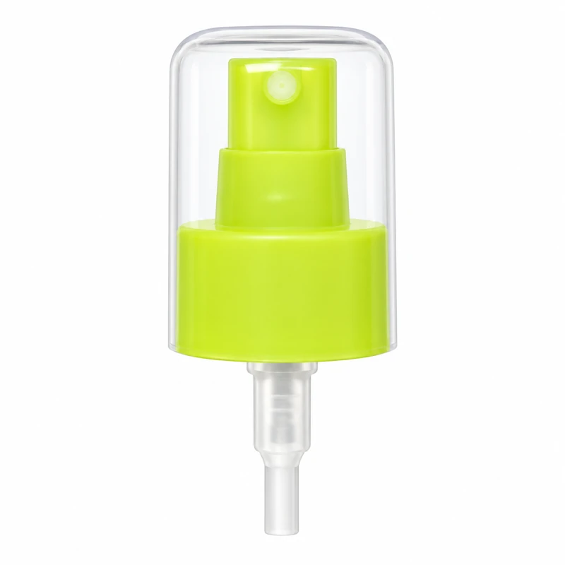 Reference 18 · 28/410: Yellow-green sprayer with a clear rounded overcap
