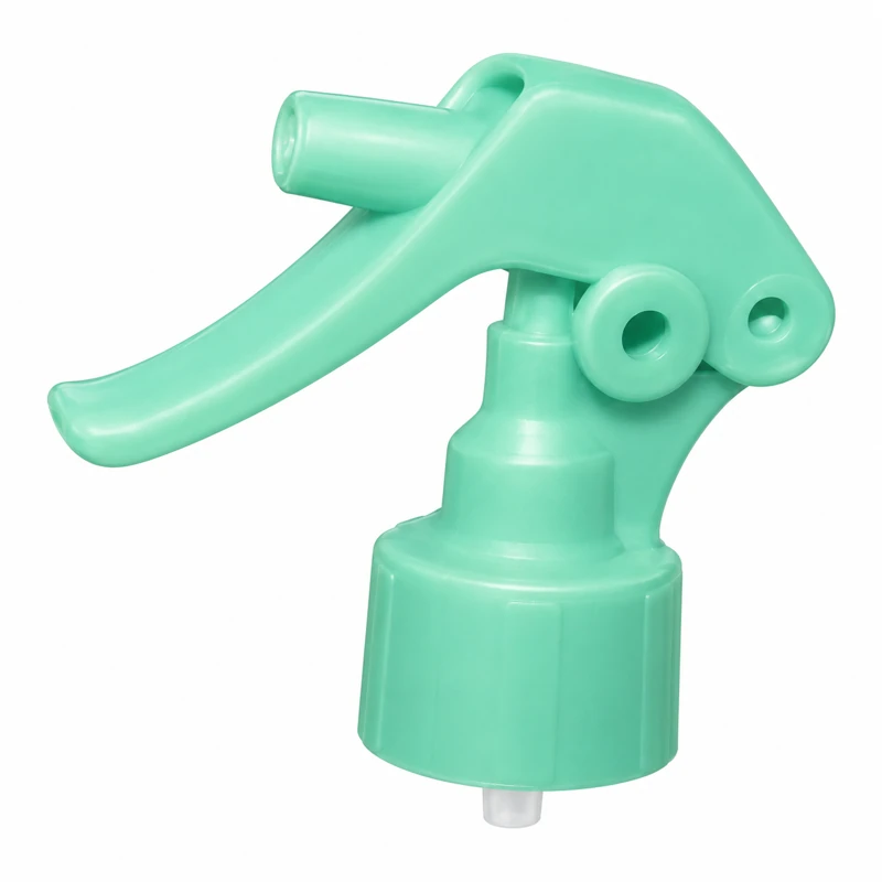 SP-1A: Mint-green compact trigger sprayer with round pivot details