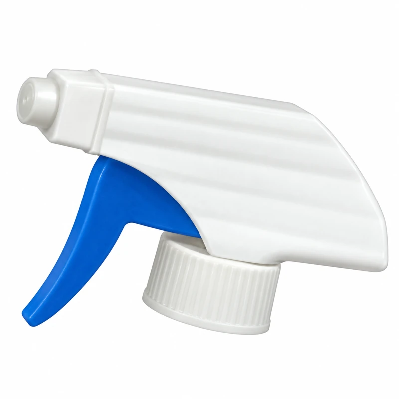 SP-7: White elongated shell, blue trigger and white ribbed collar