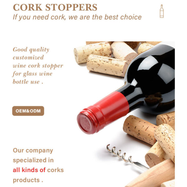 Customizable Premium Cork Stoppers with Logo Printing - Wooden Bottle Stoppers for Wine, Champagne & Beverage Packaging​ - Image 4