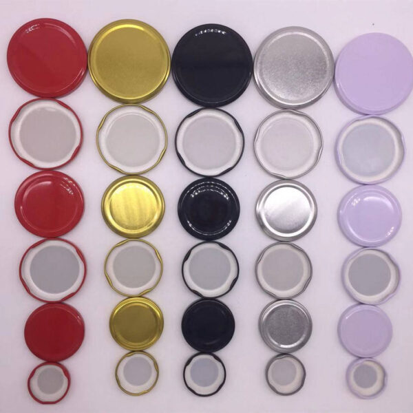 Wholesale Customized Silver Black Golden Red Tinplate Metal Lug for Glass Jars Twist Off Metal Canning Jar Lid Twist Off Lids - Image 4