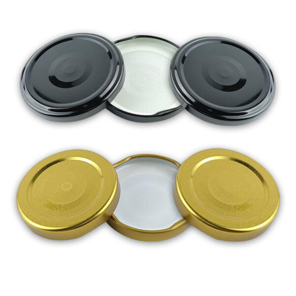 Wholesale Customized Silver Black Golden Red Tinplate Metal Lug for Glass Jars Twist Off Metal Canning Jar Lid Twist Off Lids