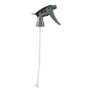 Chemical - resistant trigger sprayer with 9.5" tube for industrial cleaning fluids