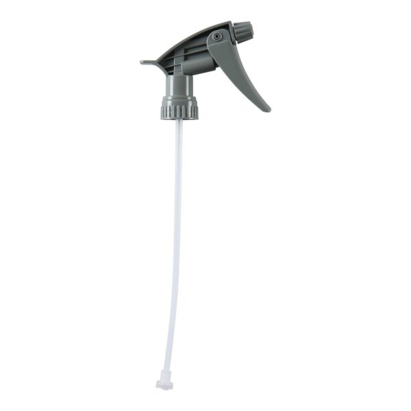 Chemical - resistant trigger sprayer with 9.5" tube for industrial cleaning fluids